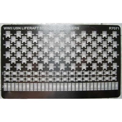 1/700 Scale US Aircraft Carrier Liferaft Rack PE Set Upgrade Kit for WWII Ship Model Hobbyists