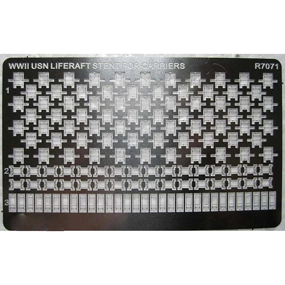 1/700 Scale US Aircraft Carrier Liferaft Rack PE Set Upgrade Kit for WWII Ship Model Hobbyists
