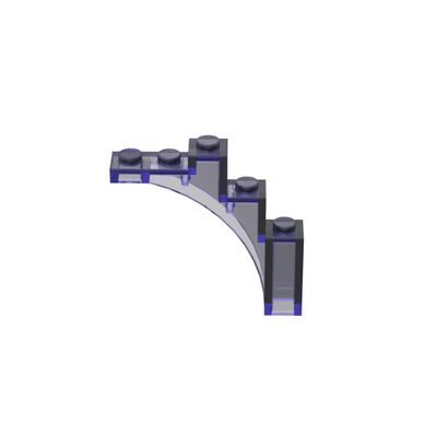 BrickBuddy 76768 Brick Arch 1x5x4 [Raised Underside Cross Supports], 10 pcs