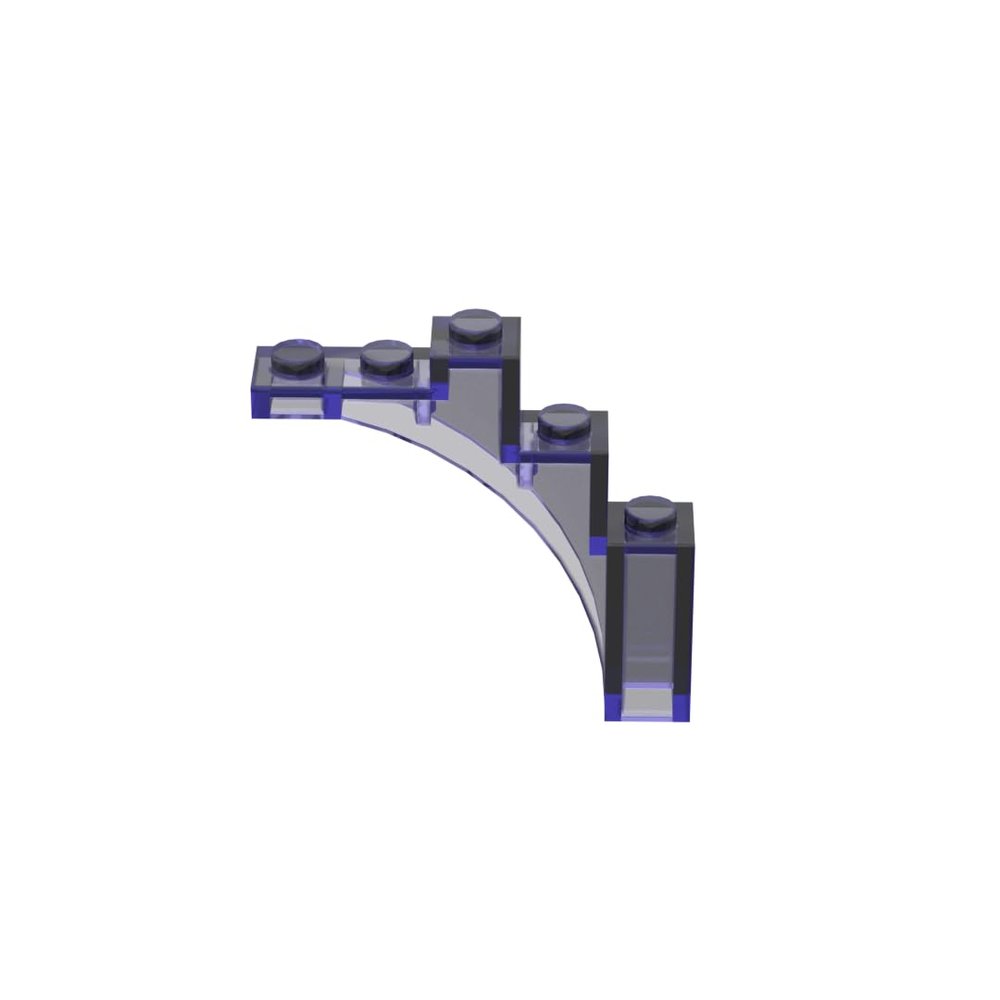 BrickBuddy 76768 Brick Arch 1x5x4 [Raised Underside Cross Supports], 10 pcs