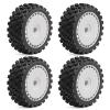 4PCS 1/8 RC Buggy Wheels & Tires Compatible with Arrma 1/8 Typhon 6S 17mm Wheel Hex Pre-glued for Arrma Typhon 6S 3S RC Off Road Car-Typhon-C-White view 2