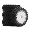 4PCS 1/8 RC Buggy Wheels & Tires Compatible with Arrma 1/8 Typhon 6S 17mm Wheel Hex Pre-glued for Arrma Typhon 6S 3S RC Off Road Car-Typhon-C-White view 3