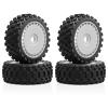 4PCS 1/8 RC Buggy Wheels & Tires Compatible with Arrma 1/8 Typhon 6S 17mm Wheel Hex Pre-glued for Arrma Typhon 6S 3S RC Off Road Car-Typhon-C-White view 4