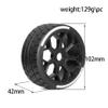 4PCS 1/7 RC Buggy Wheels & Tires Compatible with Arrma Infraction 6S 17mm Wheel Hex Pre-glued for Arrma Infraction 6S RC Off Road Car-Infraction-Black view 2