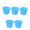Abaodam 5Pcs Sand Buckets for Beach Fun Material Comfortable Handle Creative Sand Pail for Kindergarten Play Sky Blue view 1