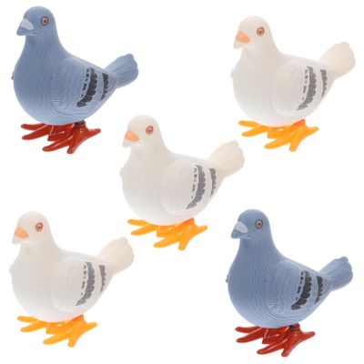 BESPORTBLE 5Pcs Wind Up Pigeon for Clockwork Pigeon Playthings with Adorable Design Safe Decorative Ornaments and Fun Vintage Wind Up Random Color