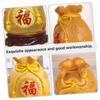 Abaodam Resin Lucky Bag Piggy Bank Coin Jar Sturdy Chinese Year Money Container Saving Pot Decorative Feng Shui Money Bag view 3