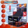 Arcade Basketball Game Set for Kids 2 Players Competition, Boy Toys Basketball Hoop with 5 Balls for 3-12 Years Old, Adjustable Height w/Pump&Storage Net for Kids Indoor Outdoor Play view 4