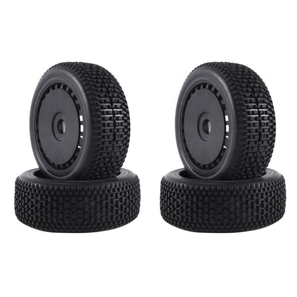 4PCS 1/8 RC Buggy Wheels & Tires Compatible with Arrma 1/8 Typhon 6S 17mm Wheel Hex Pre-glued for Arrma Typhon 6S 3S RC Off Road Car-Typhon-A-Black