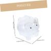 FRCOLOR Transparent Glass Piggy Bank for Pig Shaped Coin Storage Box Household Money Saving Jar Fun Educational to Develop Saving Habit and Organize Coins view 2