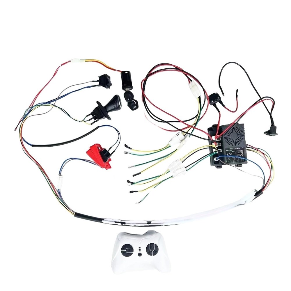 12V 24V 4WD Self-Made High-Power Children Electric Ride on Car Set of Wire Harness 2.4G Remote Control Box Switch Upgrade Kit(24V 40A 4WD)