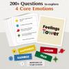Feelings Tower Therapy Game for Kids & Teens  Emotion Regulation Stacking Blocks with Conversation Cards, 208 CBT Questions for Therapeutic Learning, Educational Play, Connection and Social Skills view 4