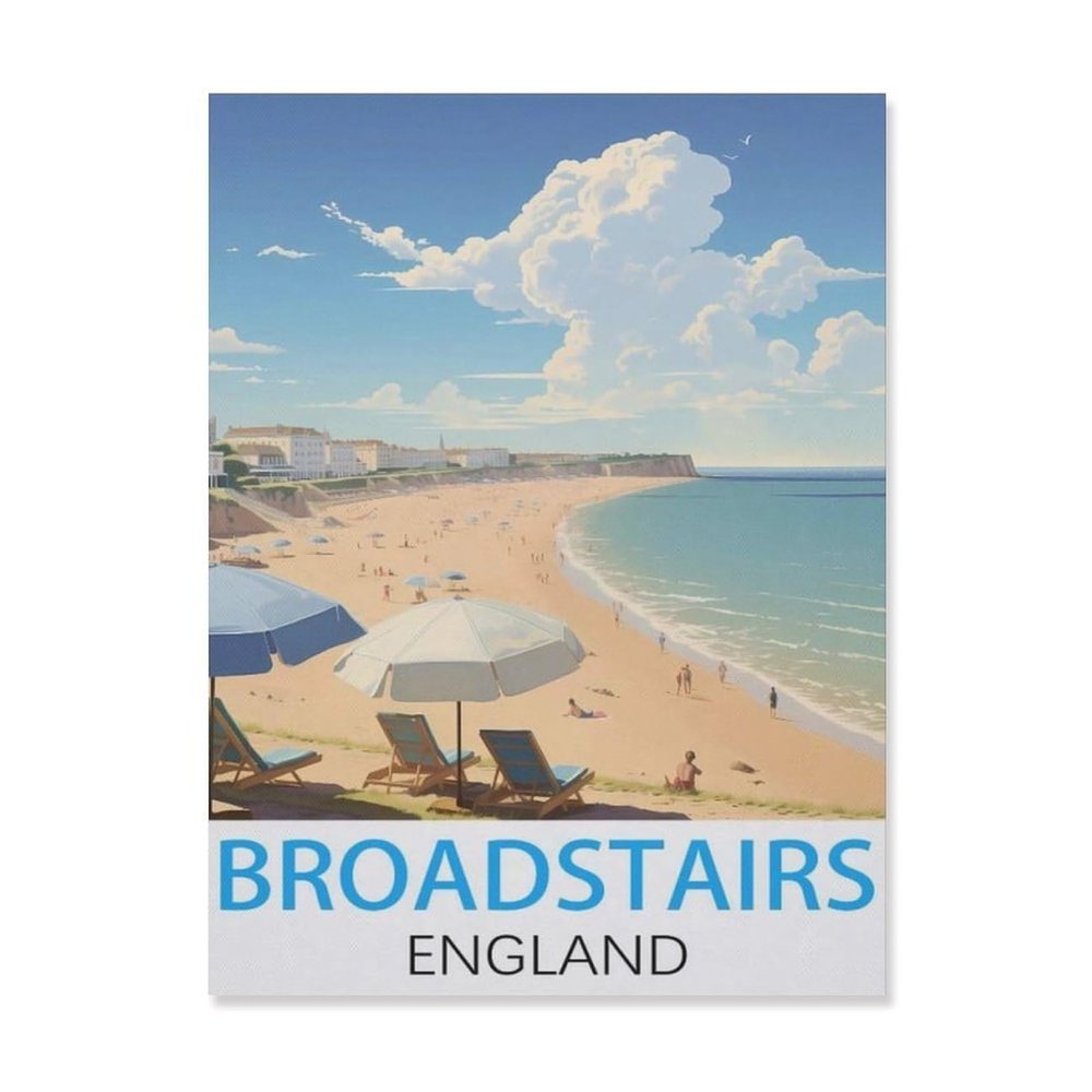Jigsaw Puzzles for Adults 1000 PieceBroadstairs EnglandEducational Games Brain Challenge Jigsaw Puzzles for Adult Kids38x26cm-FJ89