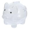 Abaodam Transparent Glass Pig Shaped Money Box for Decorative Coin Storage Bank with Capacity Cute Piggy Bank Ornament to Encourage Saving Habits and Brighten Home Desktop view 1