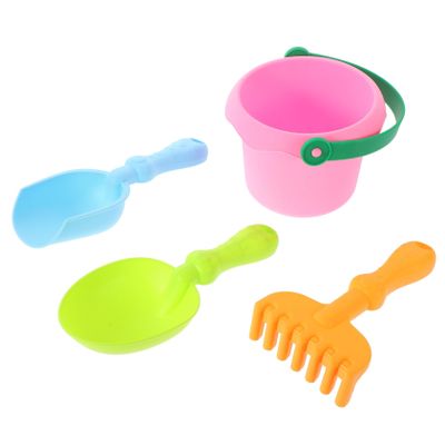 Beaupretty Beach Sand with Shovel and Bucket Lightweight Portable Sand Mold Tools for Outdoor Play for Imaginative Beach and Travel Activities Random Color