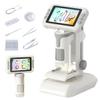 4 inch 1080P Microscope for Kids,2-in-1 Handheld & Desktop Digital Zoom 100X-1600X Digital,6 LED Lights,Includes 4 Blank & 2 Prepared Slides,Kids Microscope Educational Science Toy Age 8-12 (White) view 1