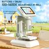 4 inch 1080P Microscope for Kids,2-in-1 Handheld & Desktop Digital Zoom 100X-1600X Digital,6 LED Lights,Includes 4 Blank & 2 Prepared Slides,Kids Microscope Educational Science Toy Age 8-12 (White) view 4