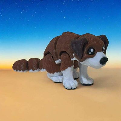 Articulated Dog (b) | Home Dcor and Office Desk Toys | Autism, ADHD, Sensory | 3D Printed Gift