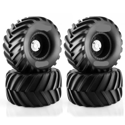 4pcs 133mm 1 10 Scale Buggy Tires with 12mm Hex Wheels Compatible with 1 10 RC Buggy Upgrade Parts(Black A)