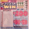 Pick em Win $200 Bingo Pull Tab Game, Seal Card view 1