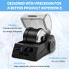 Rock Tumbler Kit Adults - Rock Polisher Tumbler with Noise Reduction Cover, Speed&Timer Control, Includes 4 Polishing Grits, Rough Gemstones, Learning Guide etc.Black view 2