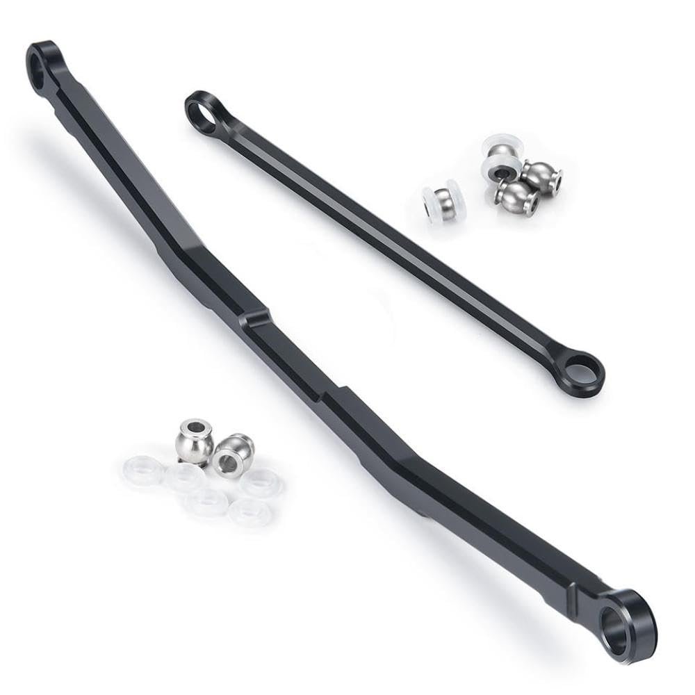 Aluminum Steering Linkage Link Rod Set Compatible with 1 10 Scale RC Crawler Car Models Fits RBX10 AXI03005 Replacement Parts Accessories