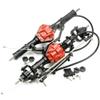 4WD Lock Aluminum Front Rear Axle Upgrade Parts Compatible with 1 10 Scale RC Crawler Car(Front and Rear) view 1