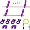 AMK Adjustable 1/10Scale Bumper Mount Front/Rear,Metal BumperKitwithModularFairlead,D-ring owStrap orRC Crawler Axial SCX10 TRX4(Purple) view 1