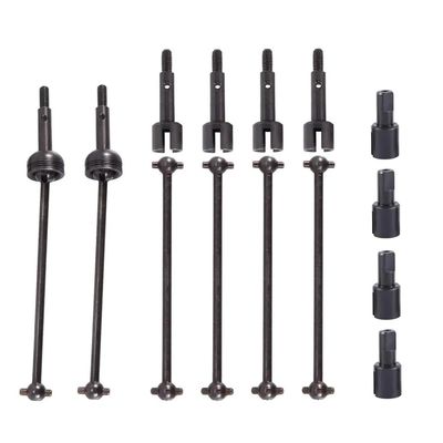 14pcs Metal Drive Shaft Dogbone Differential Cup Upgrade Parts Compatible with 144001 144002 144010 124007 124016 124018 124019 RC Car Models(Black)