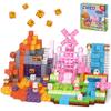 EWED Magnetic Blocks Toys for Kids, 200 PCS STEM Building Click Blocks Cubes, Stacking Magnetic Tiles Toys for Toddlers Boys Girls Ages 3 4 5 6 7 8-12 Birthday Party - Pink Forest view 1