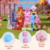 EWED Magnetic Blocks Toys for Kids, 200 PCS STEM Building Click Blocks Cubes, Stacking Magnetic Tiles Toys for Toddlers Boys Girls Ages 3 4 5 6 7 8-12 Birthday Party - Pink Forest view 3