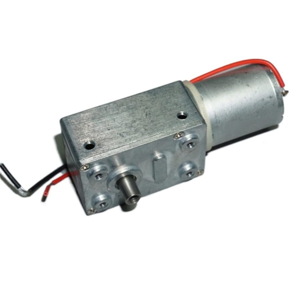 1pc High Torque 6V Electric Motor JGY370-20kg.cm with Self-Locking Worm Gear, 5.5-12RPM for Robotics and DIY