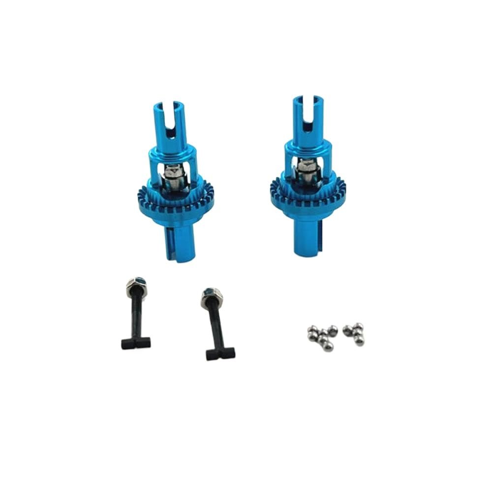 2pcs Metal Differential Upgrade Parts Compatible with 1 28 Scale RC Car Compatible with Models 284161 284010 284131 K989 K979 K969 P929 P939(Blue)