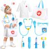 Fajiabao Doctor Kit for Toddlers 3-5 Preschool Dress Up Toddler Toys 2-3 Kids Doctors Play Set with Costume, Toy Stethoscope & Medical Bag for Pretend Play Gift for 2 3 4 Year Old Girls (Blue) view 1