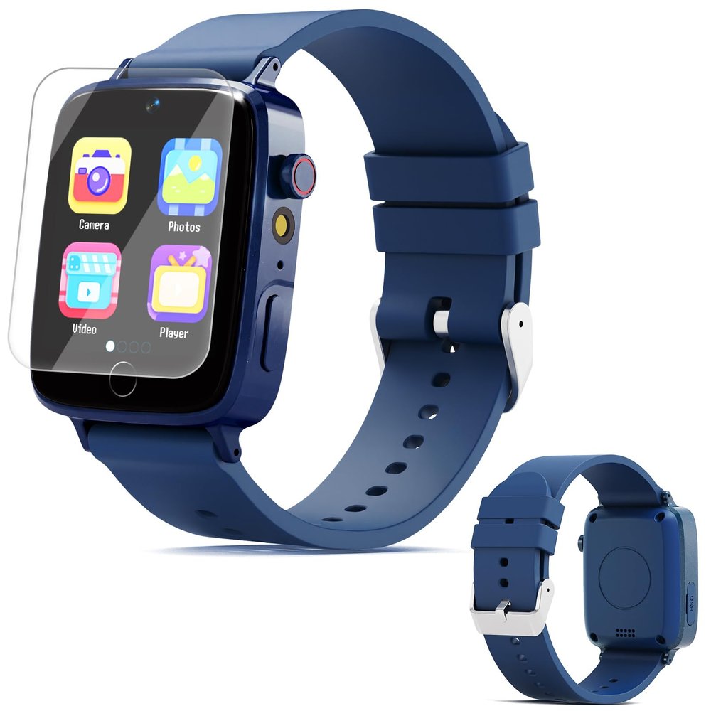 Smart Watch for Kids with 26 Puzzle Games, HD Touch Screen Kids Watch, Camera, Music Player, Alarm Clock, Calculator, Pedometer, Learn Card - 12/24hr Toys for Age 3-12 Year Old, Birthday Gift for Boys