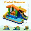 BOUNTECH Inflatable Water Slide, 8-in-1 Playhouse Bouncy Castle Water Slide 3-12 Years Old with Slide, 480w Blower, Splash Pool, Basketball Hoop, Outdoor Water Bounce House for Kids Backyard Gifts view 3