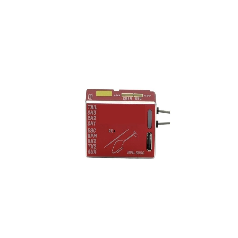 JNICPRHWS Steam FlyDragon RF Gyroscope PRO,Helicopter Rotorflight Flight Controller Equipped with Rescue Function and Built-in Receiver(Red (MPU6000))