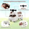 OLAKIDS Ride on Push Car, Kids Foot-to-Floor Sliding Car with Universal Wheels, Light, Sound, Under-Seat Storage, Ride on Toy for Toddlers Boys Girls Aged 3+ Years (White) view 4