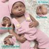 20 Inch Loulou Reborn Baby Dolls Silicone Full Body Black Boy, Newborn Doll That Look Real Sleeping Babies Anatomically Correct (Boy, African) view 2
