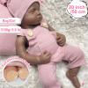 20 Inch Loulou Reborn Baby Dolls Silicone Full Body Black Boy, Newborn Doll That Look Real Sleeping Babies Anatomically Correct (Boy, African) view 4
