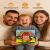 Busy Book Farm Interactive Soft Book for Toddlers, Educational Farm Animals Quiet Book with Finger Puppets, Learning Activity Toy for Kids view 2