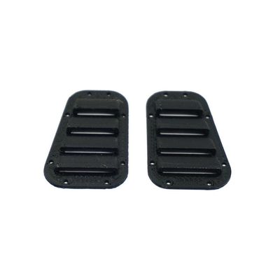 2Pcs Black Plastic Air Intake Grille Cover Compatible with 1 10 Scale RC Crawler Car Body Accessories Decoration Parts