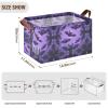 ALAZA Bat Mandala Happy Halloween Rectangular Closet Storage Box Storage Bin Basket Storage Cube with Leather Handles Nursery Storage Laundry Hamper 2 Piece view 3