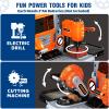 Kids Tool Bench with Electric Drill and Power Miter Saw, Construction Workbench Toys for Boys Age 3 4 5 6 7 8, Toddler Realistic Tools Table Playset, Tool Box Set, Christmas Birthday Gift for Kids 3-5 view 3