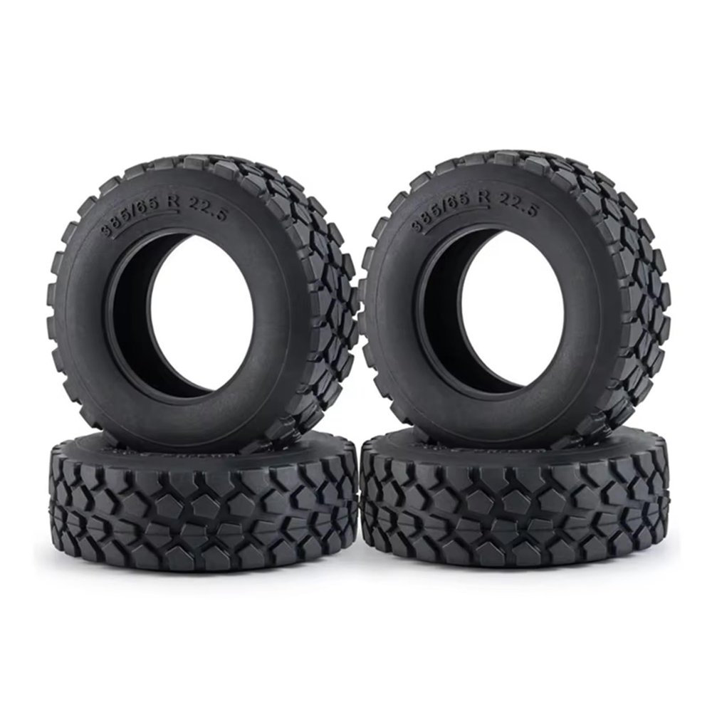 Compatible with Tamiya 1/14 RC Cars Upgrade Part Tractor Truck 4Pcs Rubber All-Terrain Tyres Wheel Tires Thicken Widen 30Mm RC Car Tires Tyre Rims