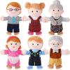 6 Pcs Family Hand Puppets 12 Inch Grandparents, Mom & Dad, Brother & Sister Plush Hand Puppet Toys Role-Play Toy Puppets for Kids Storytelling Imaginative Pretend Play Teaching Preschool(6 Family D) view 1