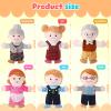 6 Pcs Family Hand Puppets 12 Inch Grandparents, Mom & Dad, Brother & Sister Plush Hand Puppet Toys Role-Play Toy Puppets for Kids Storytelling Imaginative Pretend Play Teaching Preschool(6 Family D) view 2