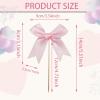 12 Pcs Bow Cupcake Toppers Cake Topper Appetizer Skewers and Bamboo Toothpicks with Pink Bow Coquette Birthday Party Decor Baby Shower Favors view 2