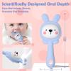 2 Pcs Teething Toys for Baby, Silicone Bunny Teether Toy for Teething Relief, Baby Chew Toys Sore Gums, Teethers 0-6 Months Gift view 3