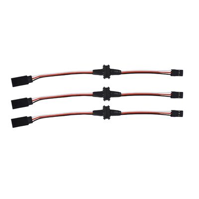 9imod 3-pin JR Plug Magnetic Snap-on Servo Extension Cable Wire Cord Female to Male RC Servo Extension Cord Wire Connectors for RC Models, Cars, Planes, Drones, DIY Projects (36CM*3 Pairs)